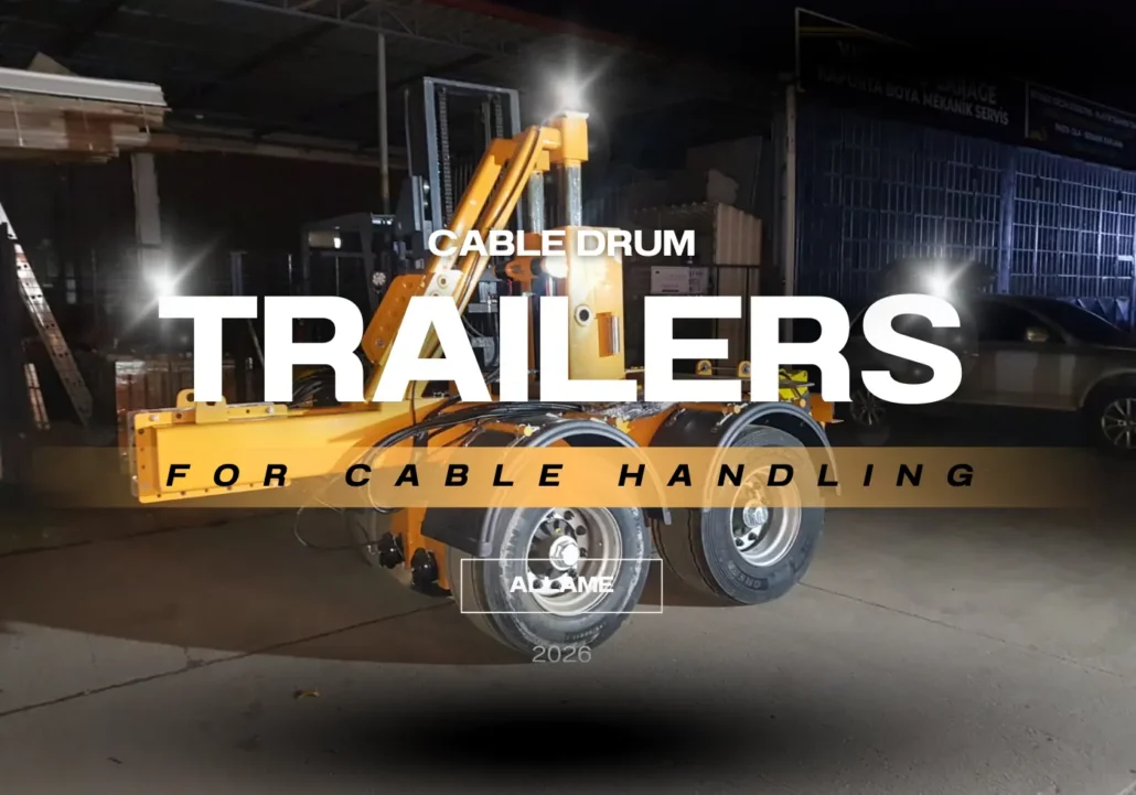 cable drum trailers for cable handling