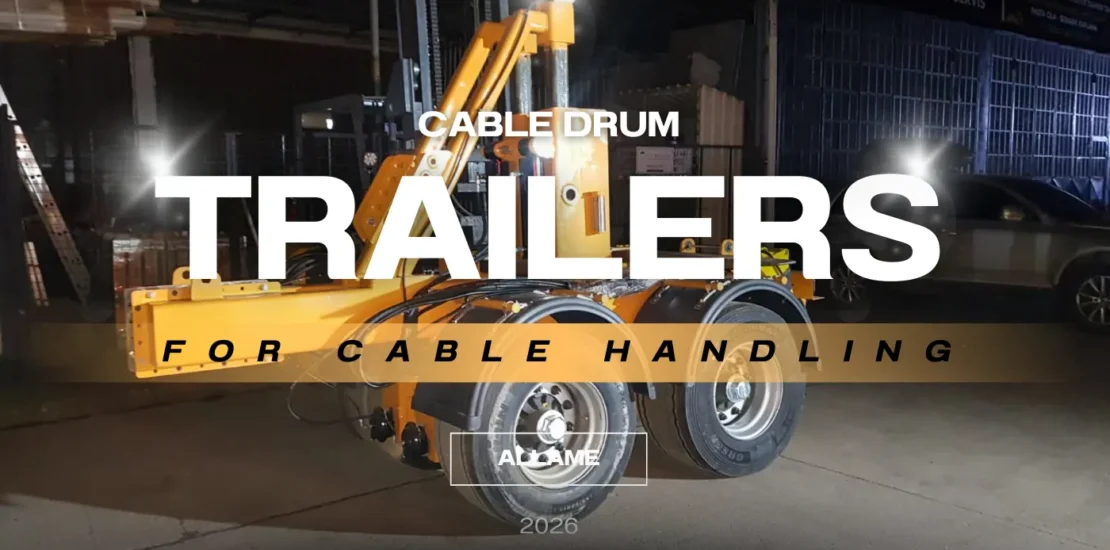 cable drum trailers for cable handling
