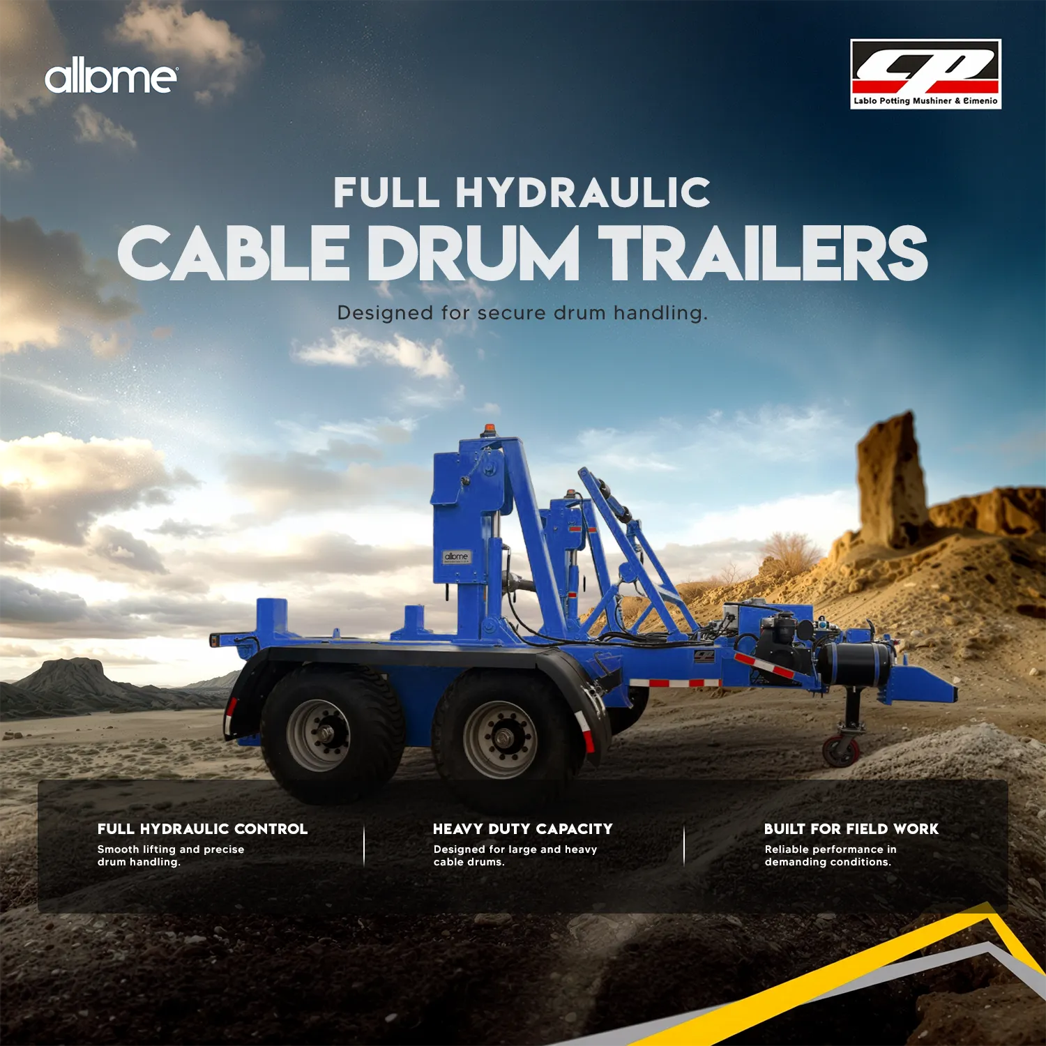 cable drum trailers allame makina