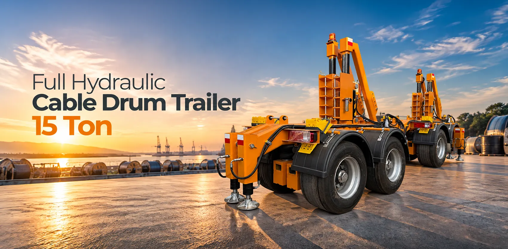 Full Hydraulic Cable Drum Trailer 15 Tons banner