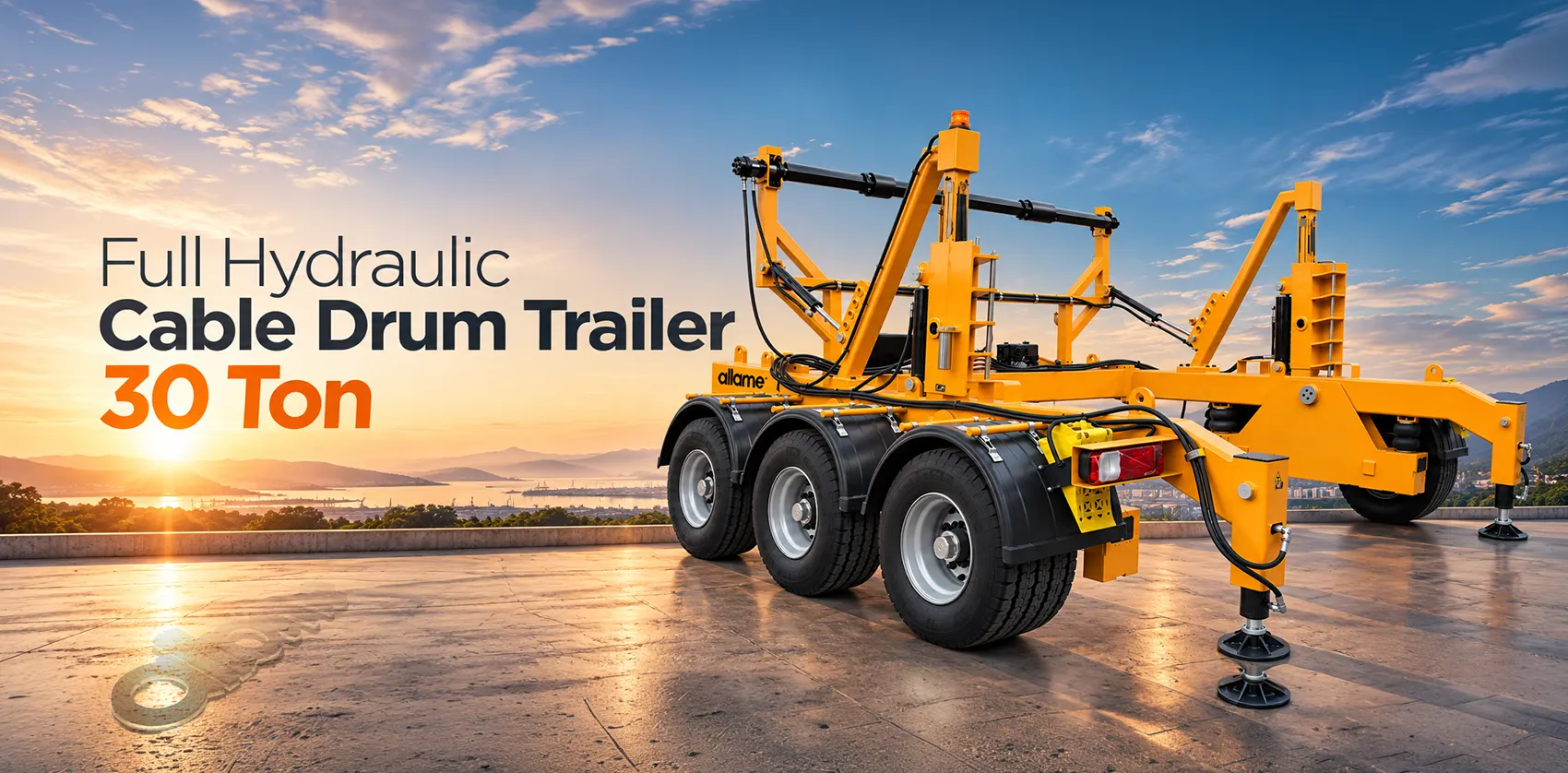 Full Hydraulic Cable Drum Trailer 30 Tons banner