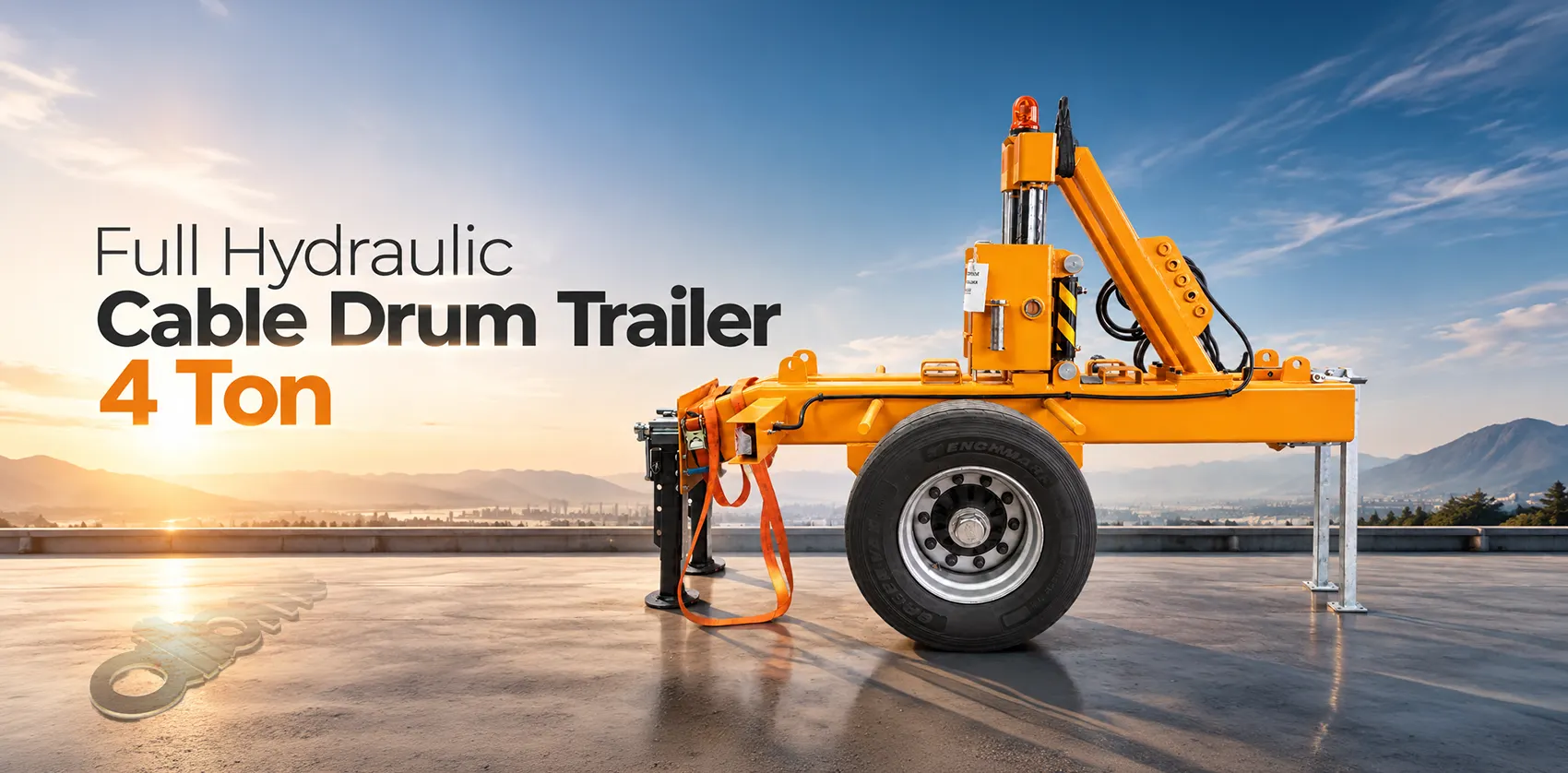 Full Hydraulic Cable Drum Trailer 4 Tons banner